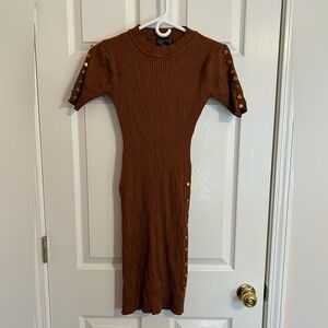 Say What Brown Sweater Dress